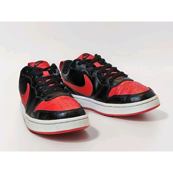 Nike Court Borough Low 2 Black University Red White GS Youth 7Y BQ5448-007 - Picture 6 of 10